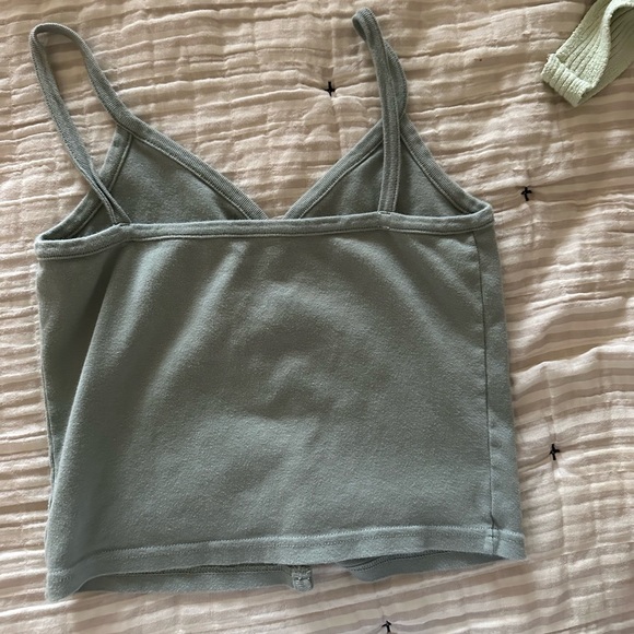 J. Galt button down tank light green - Picture 2 of 3